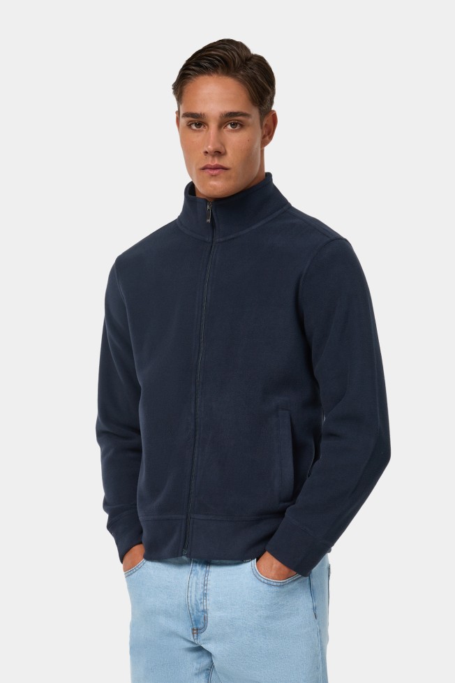 Abrigo de cuello alto azul marino Abrigo de cuello alto azul marino