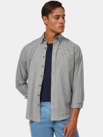 Camisa aos quadrados regular fit caqui