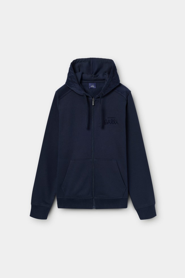 Chaqueta con capucha azul marino Chaqueta con capucha azul marino