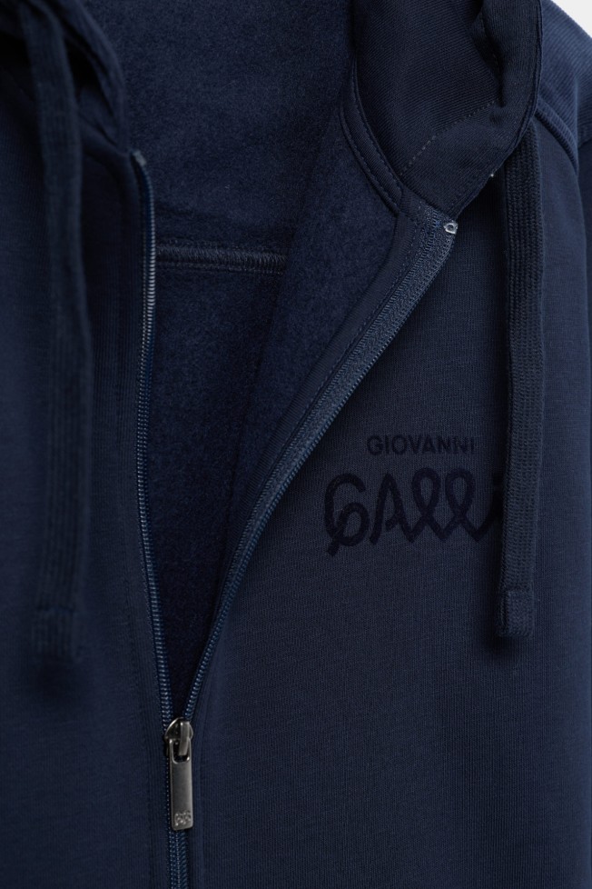 Chaqueta con capucha azul marino Chaqueta con capucha azul marino