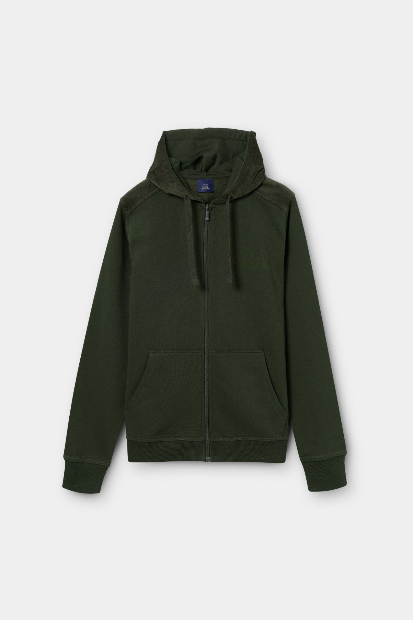 Casaco com capuz verde