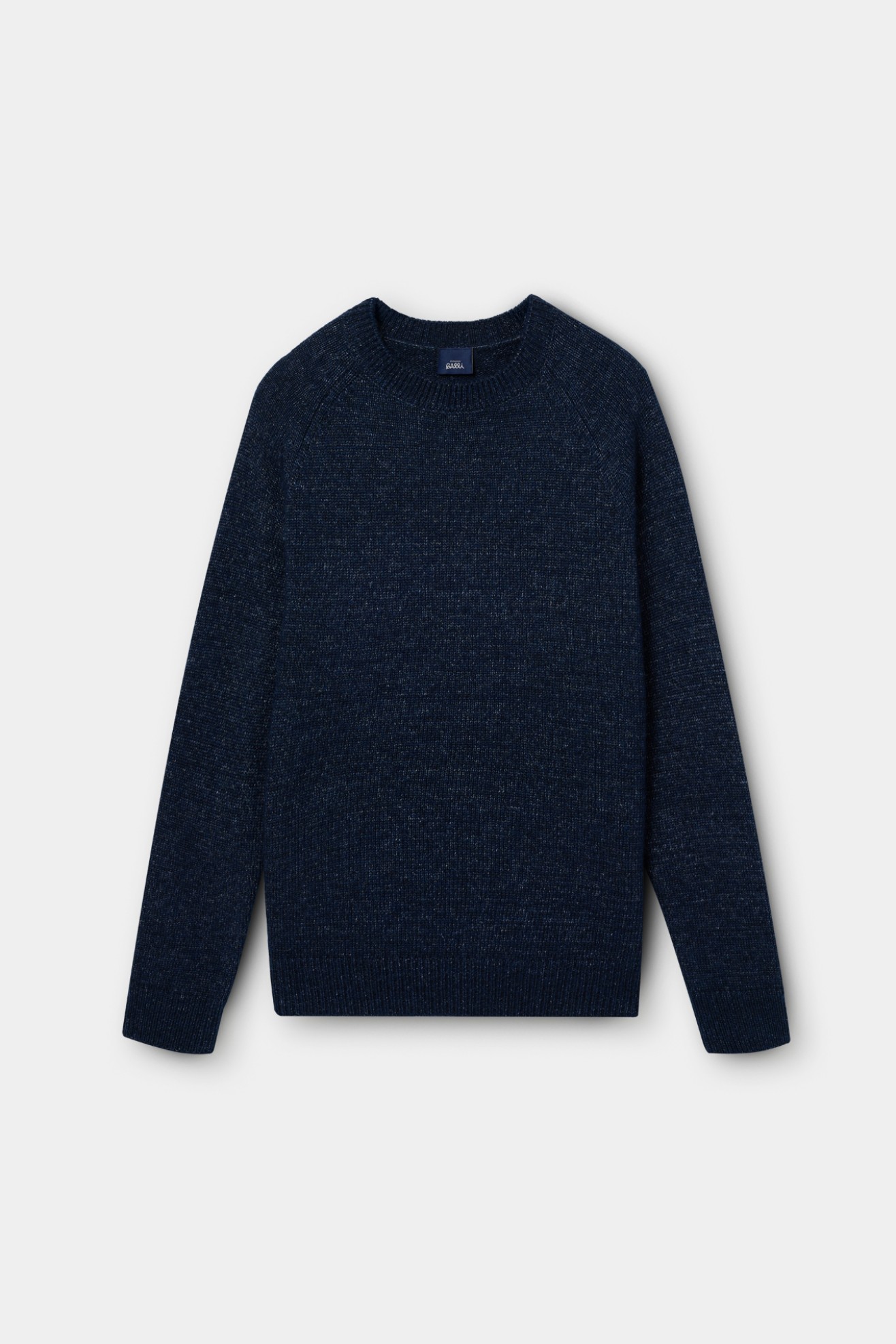 Camisola de malha tricotada em azul