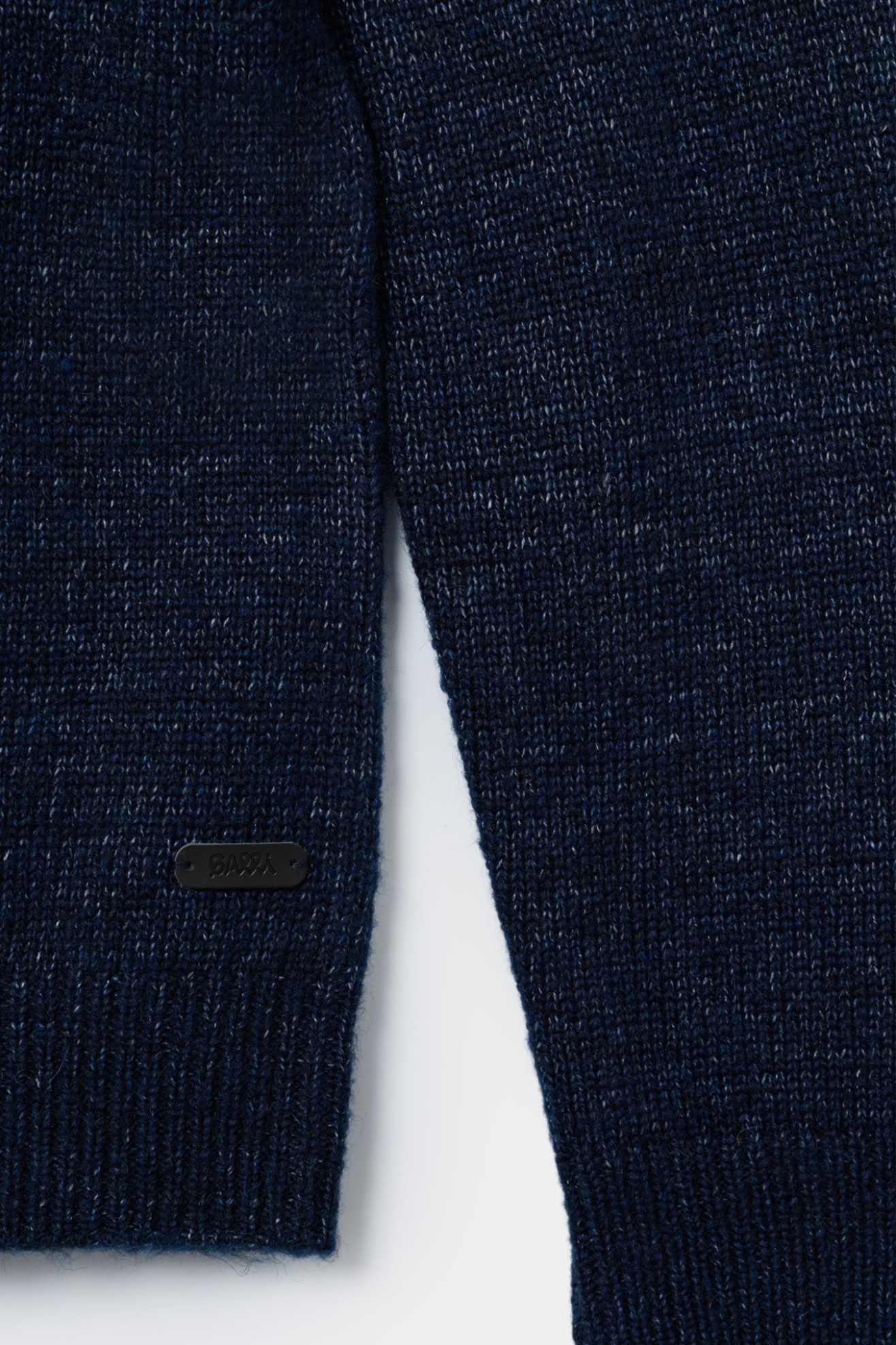 Camisola de malha tricotada em azul