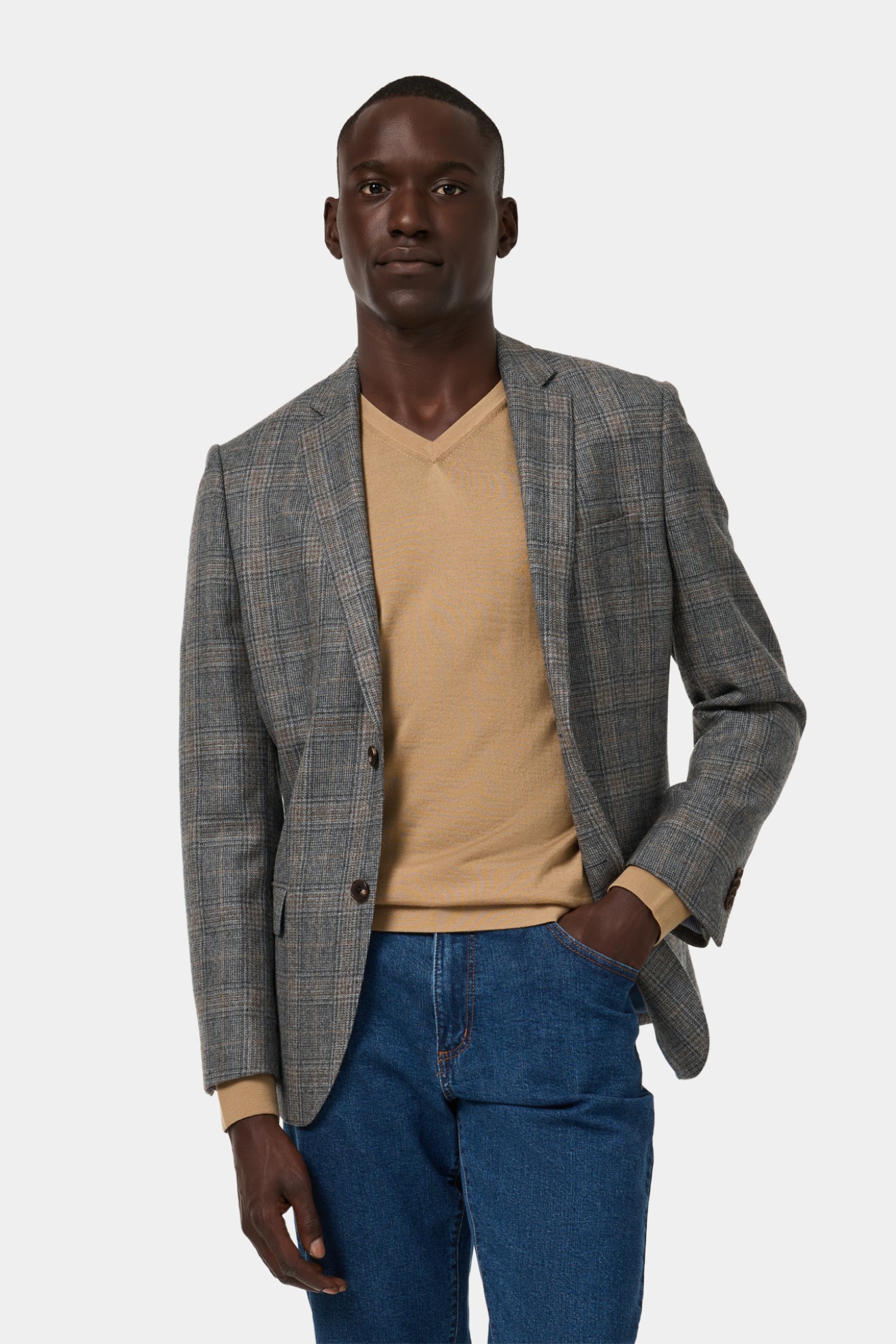 Blazer xadrez regular fit em l�