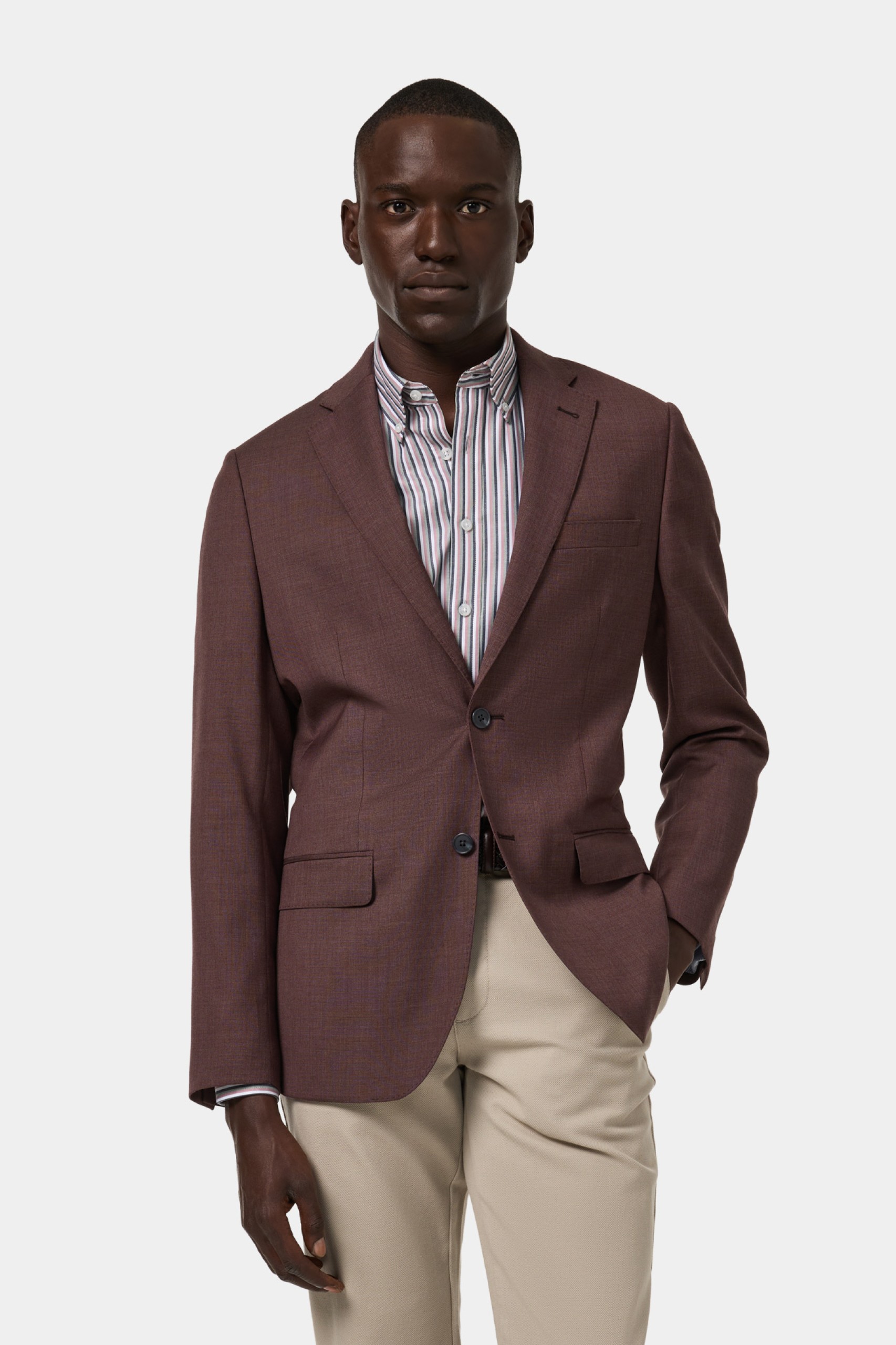 Blazer de corte ajustado 100% lana