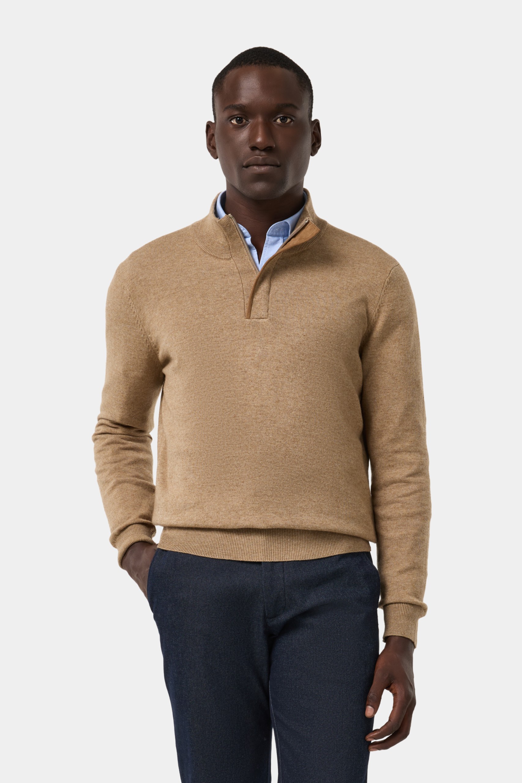 Jersey de punto mezcla de lana y algodón