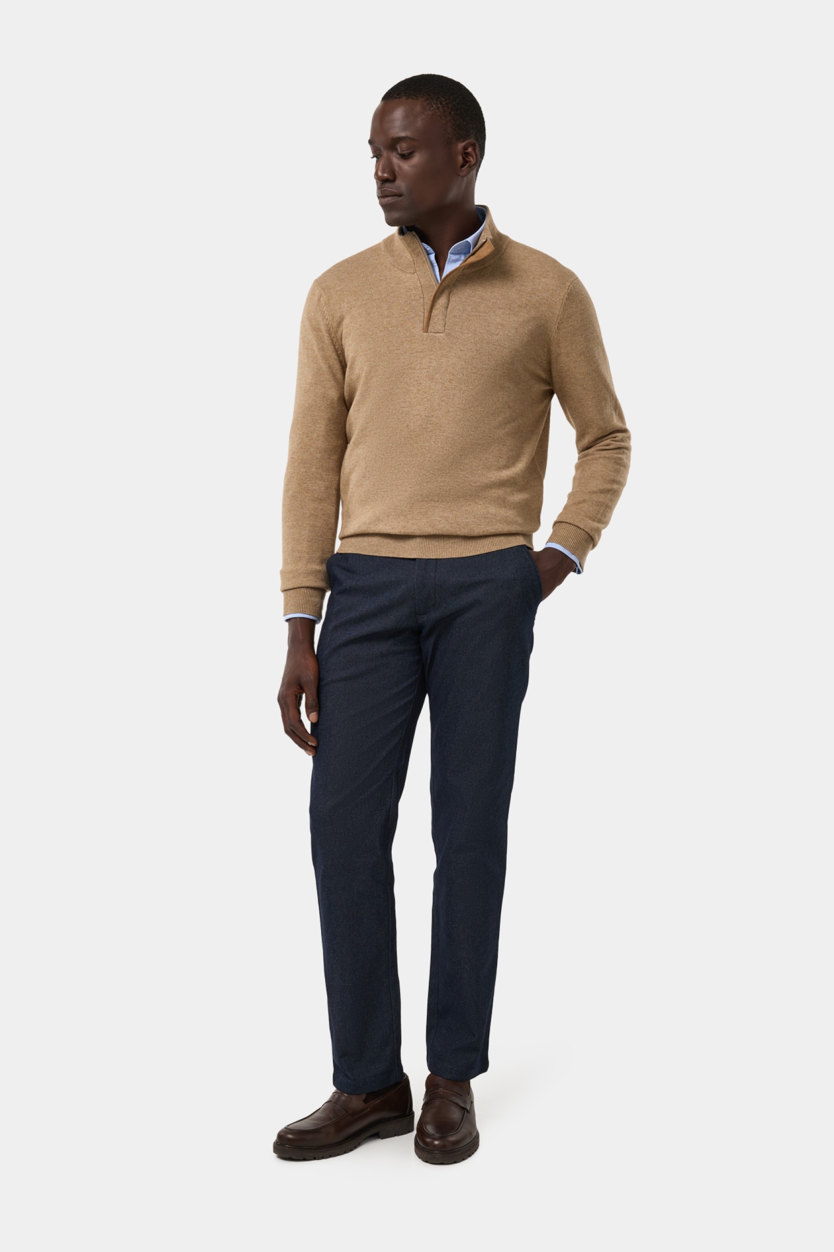 Jersey de punto mezcla de lana y algodón