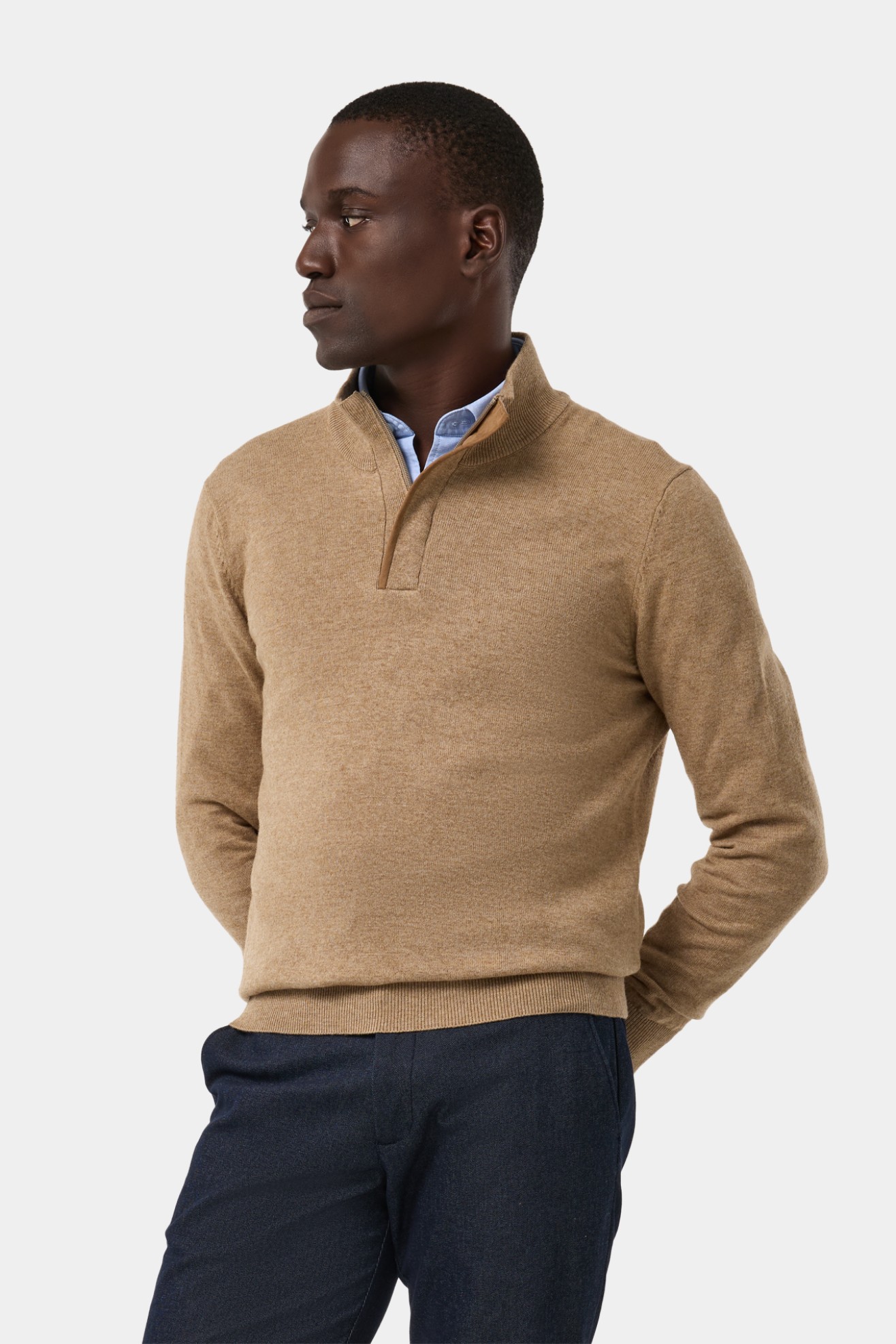 Camisola de malha mistura de l e algodo