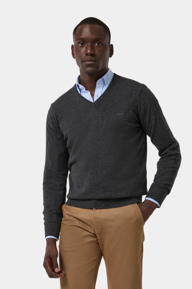 Jersey de punto de algodón y cachemira Jersey de punto de algodón y cachemira