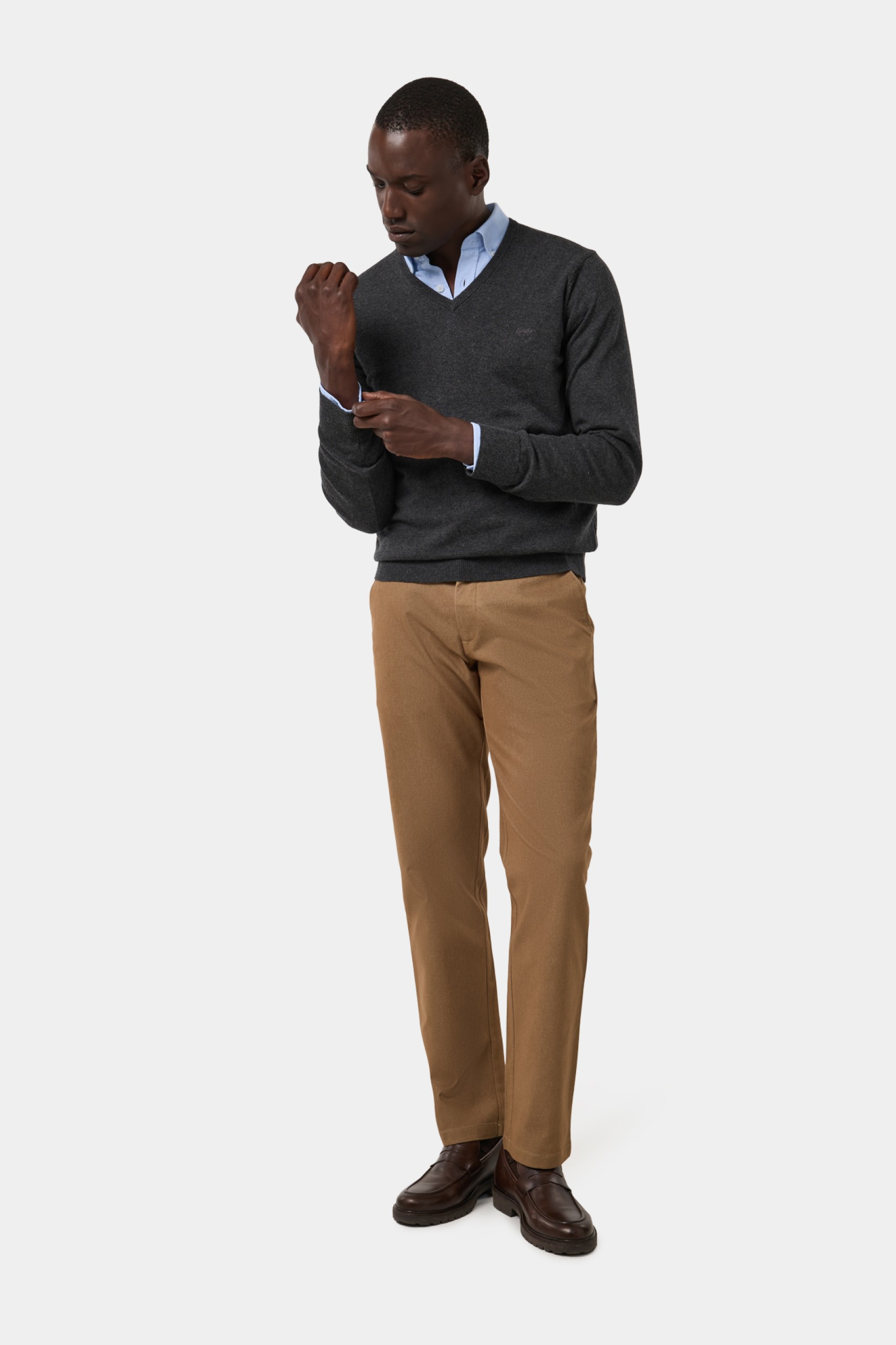 Jersey de punto de algodón y cachemira