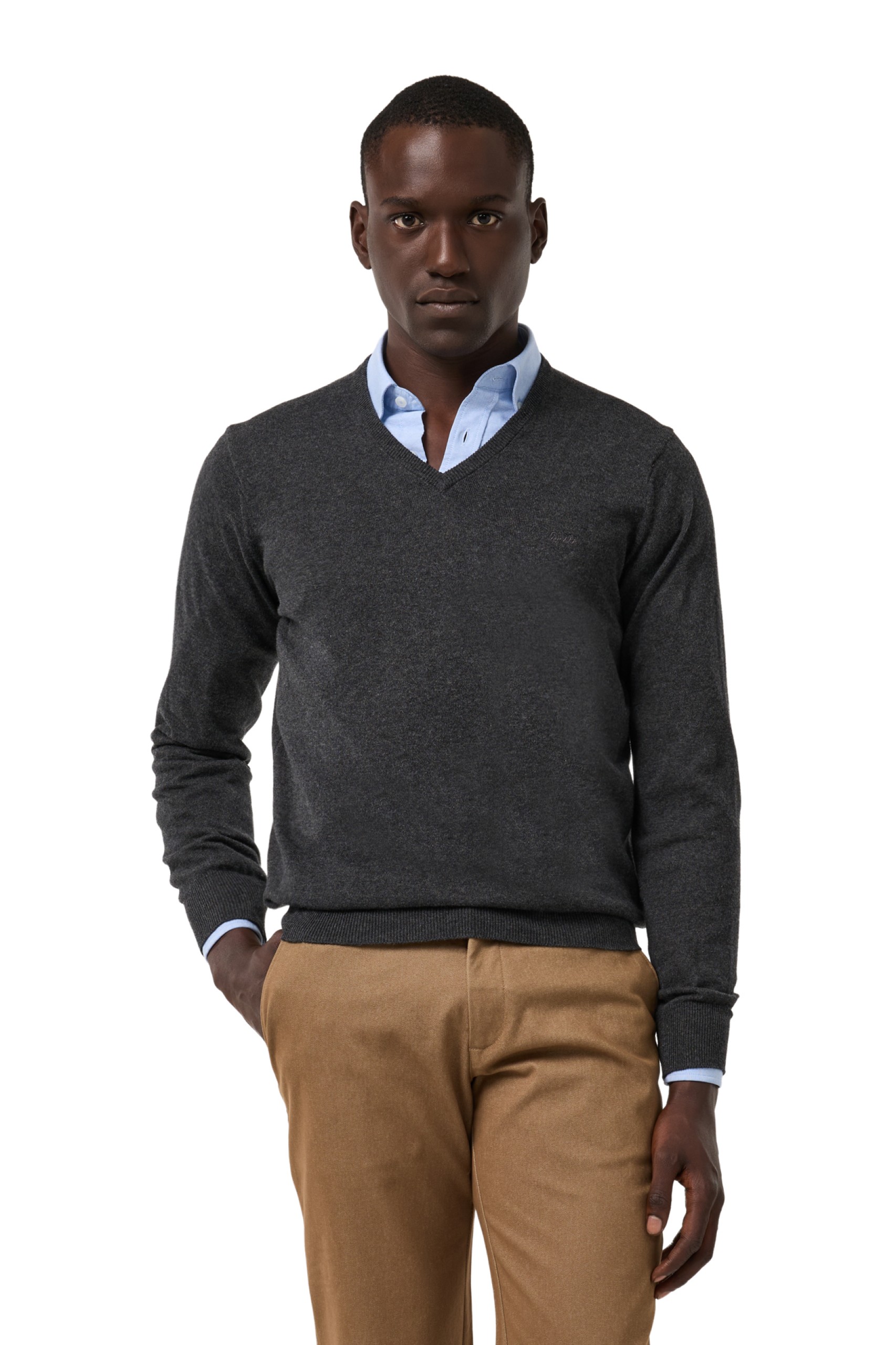 Jersey de punto de algodón y cachemira