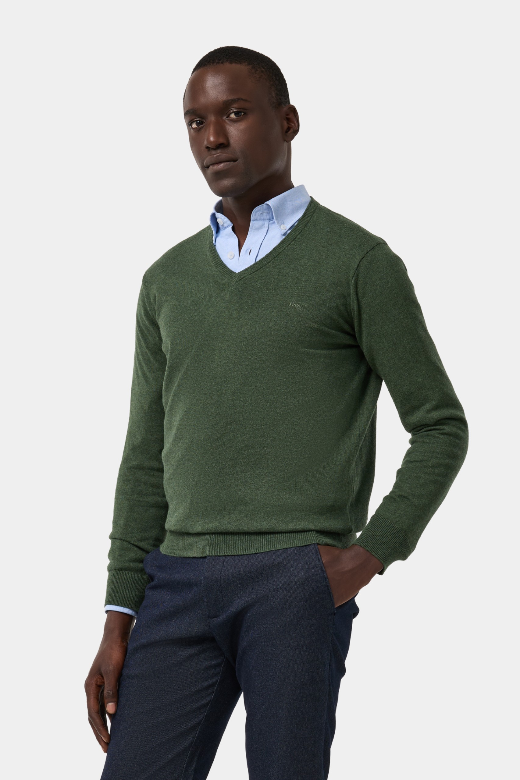 Jersey de punto de algodón y cachemira