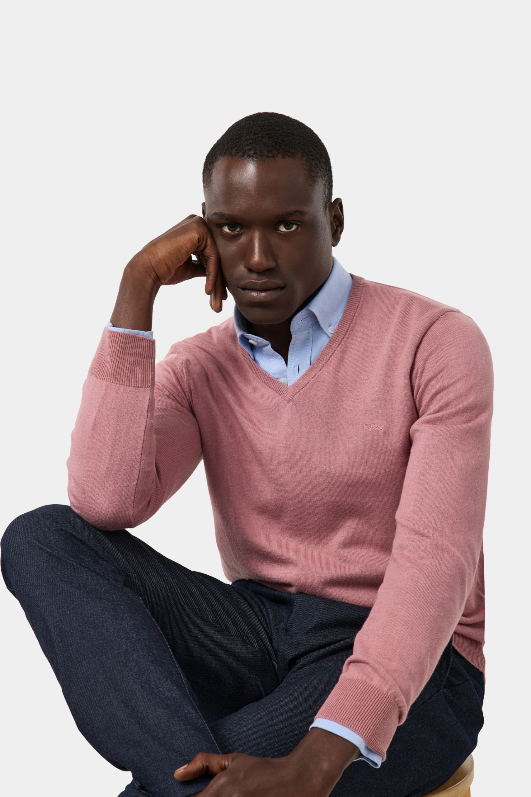 Jersey de punto de algodón y cachemira