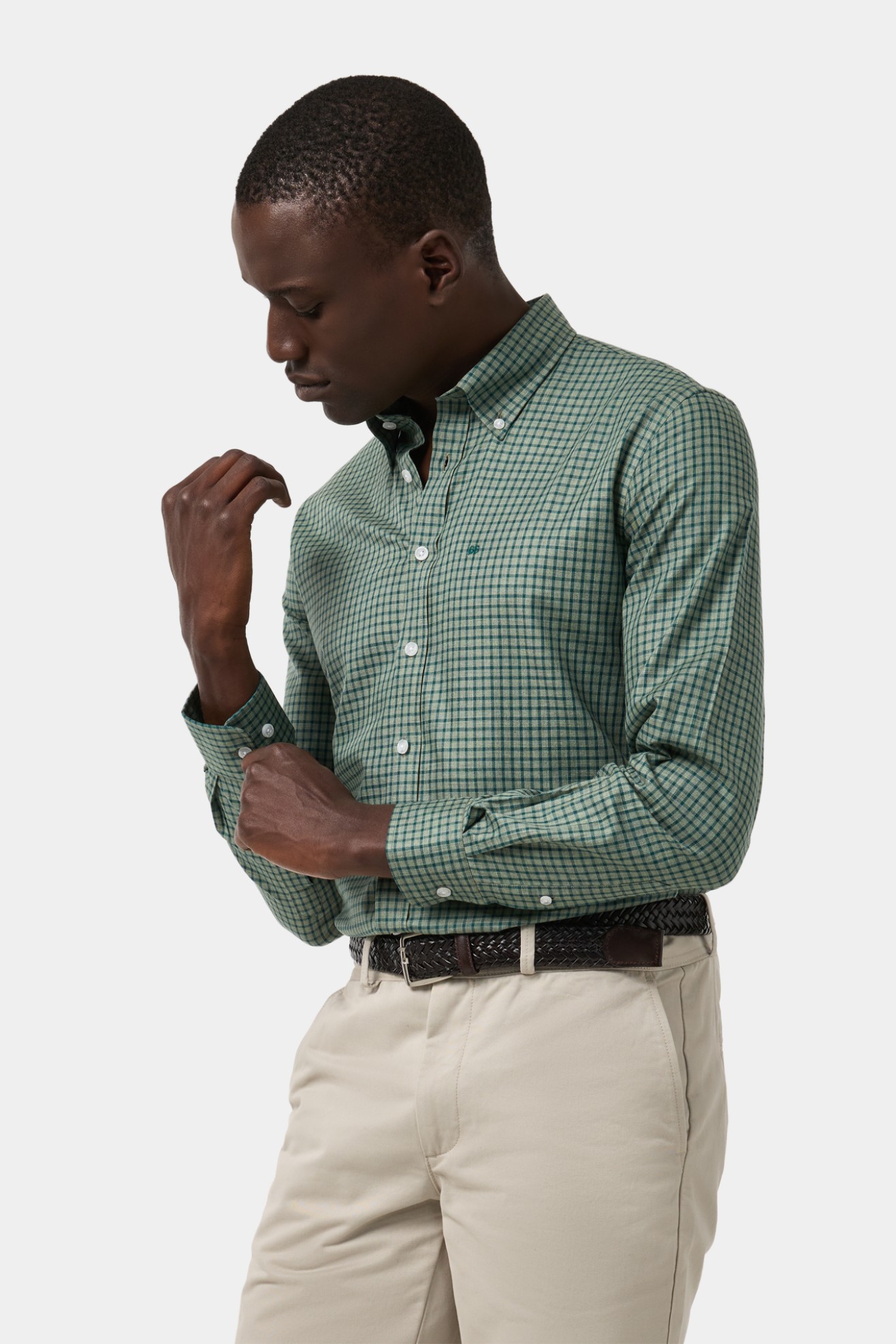 Camisa xadrez regular fit em algodo