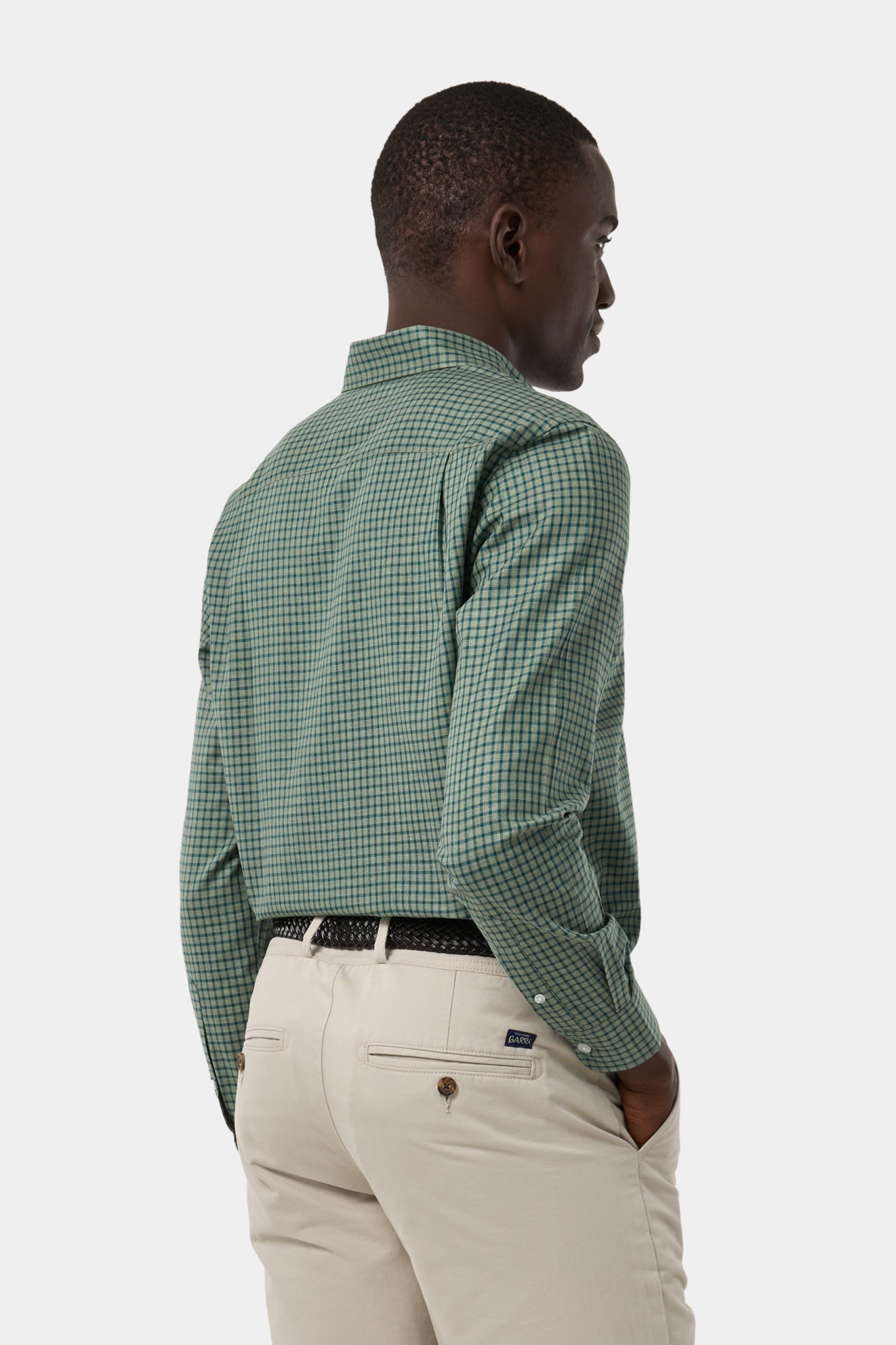 Camisa de cuadros de corte regular en algodón