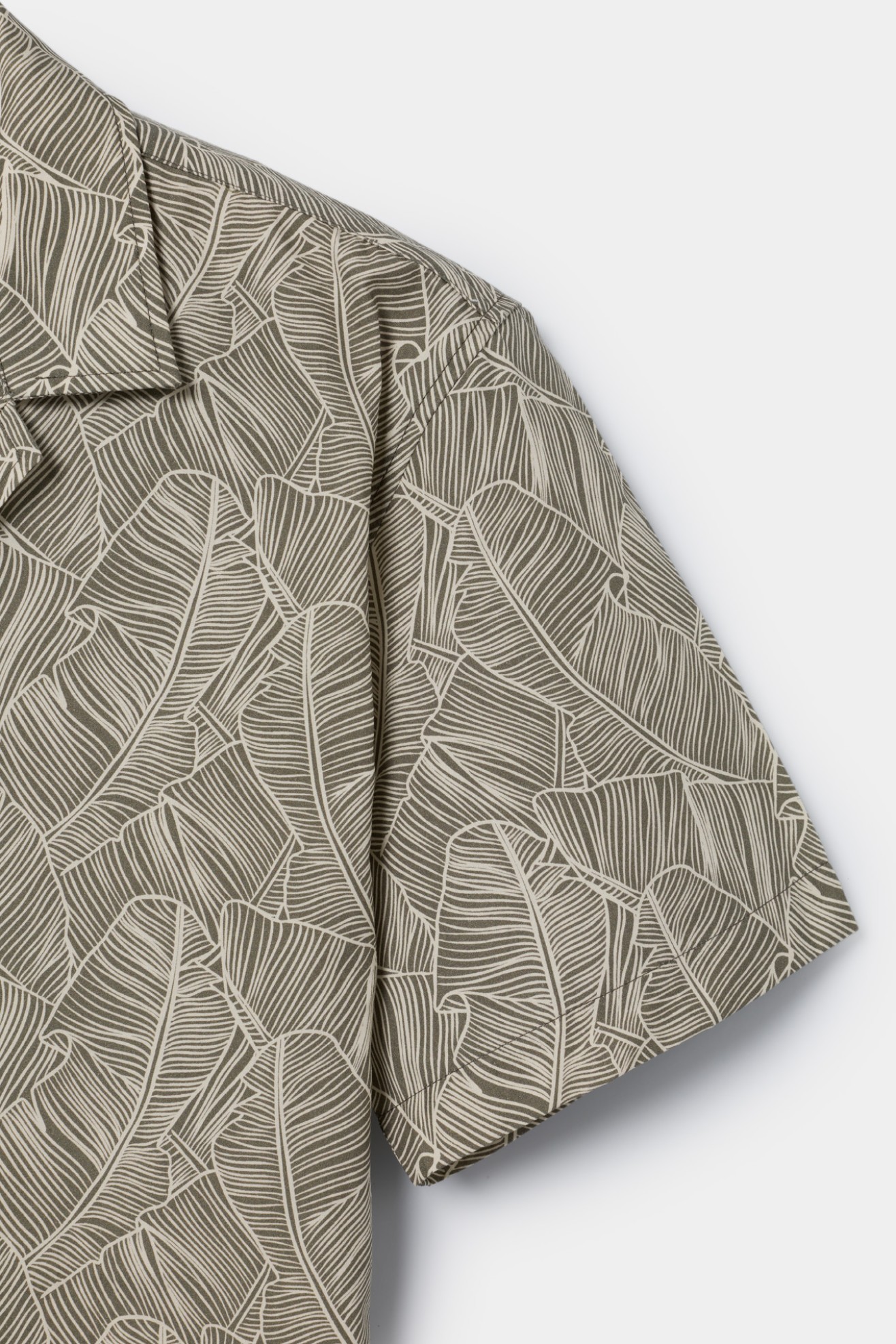 Camisa estampada tropical de corte regular