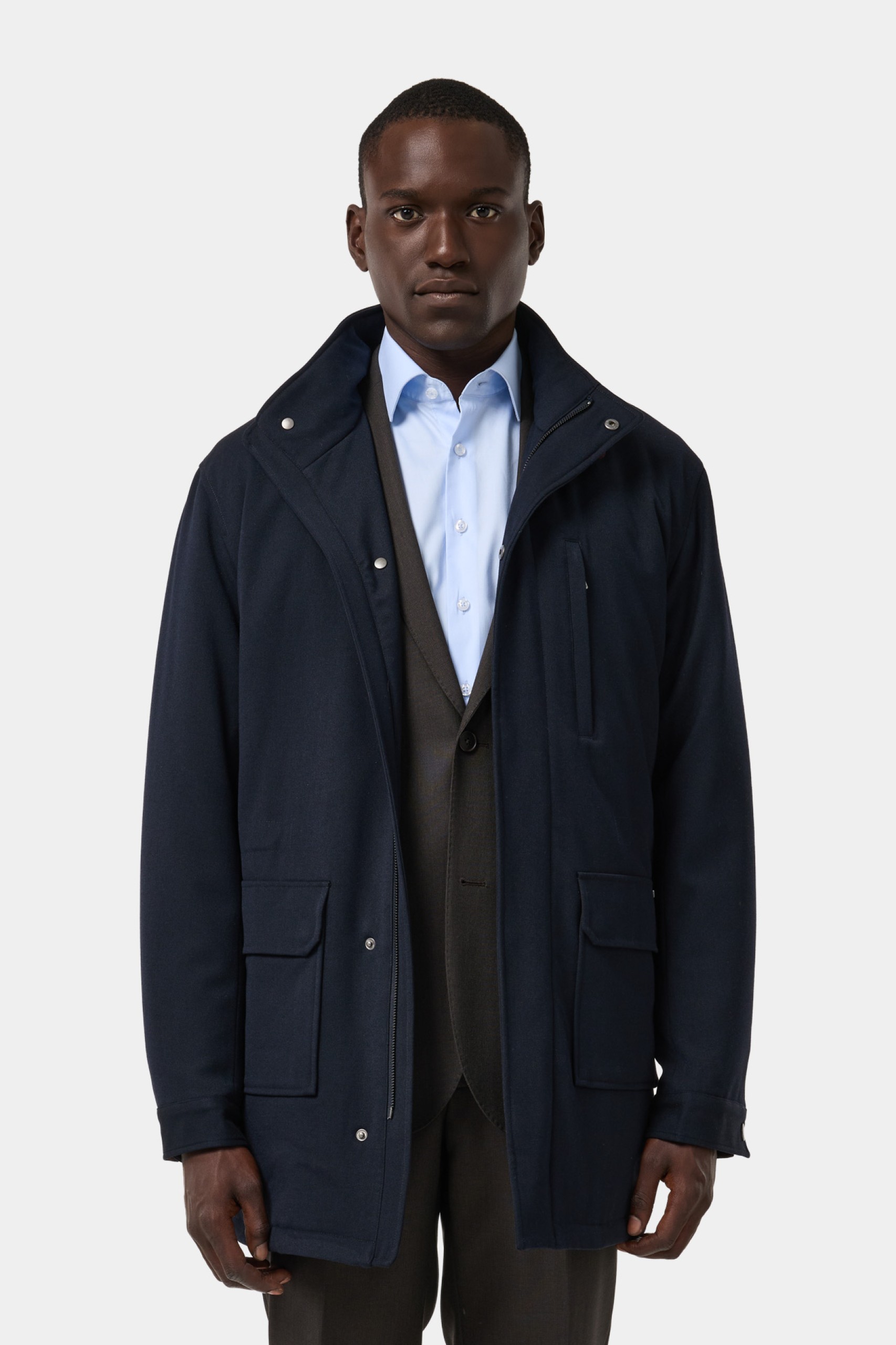 Parka con cuello alto