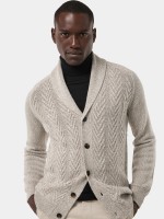 Chaqueta de punto con cuello chal