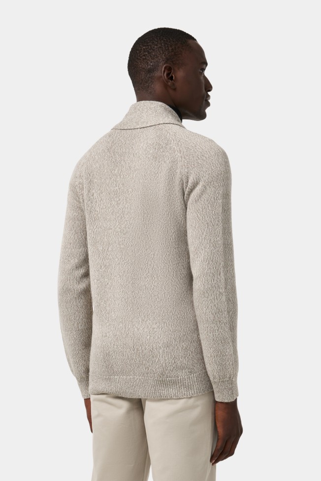 Chaqueta de punto con cuello chal Chaqueta de punto con cuello chal