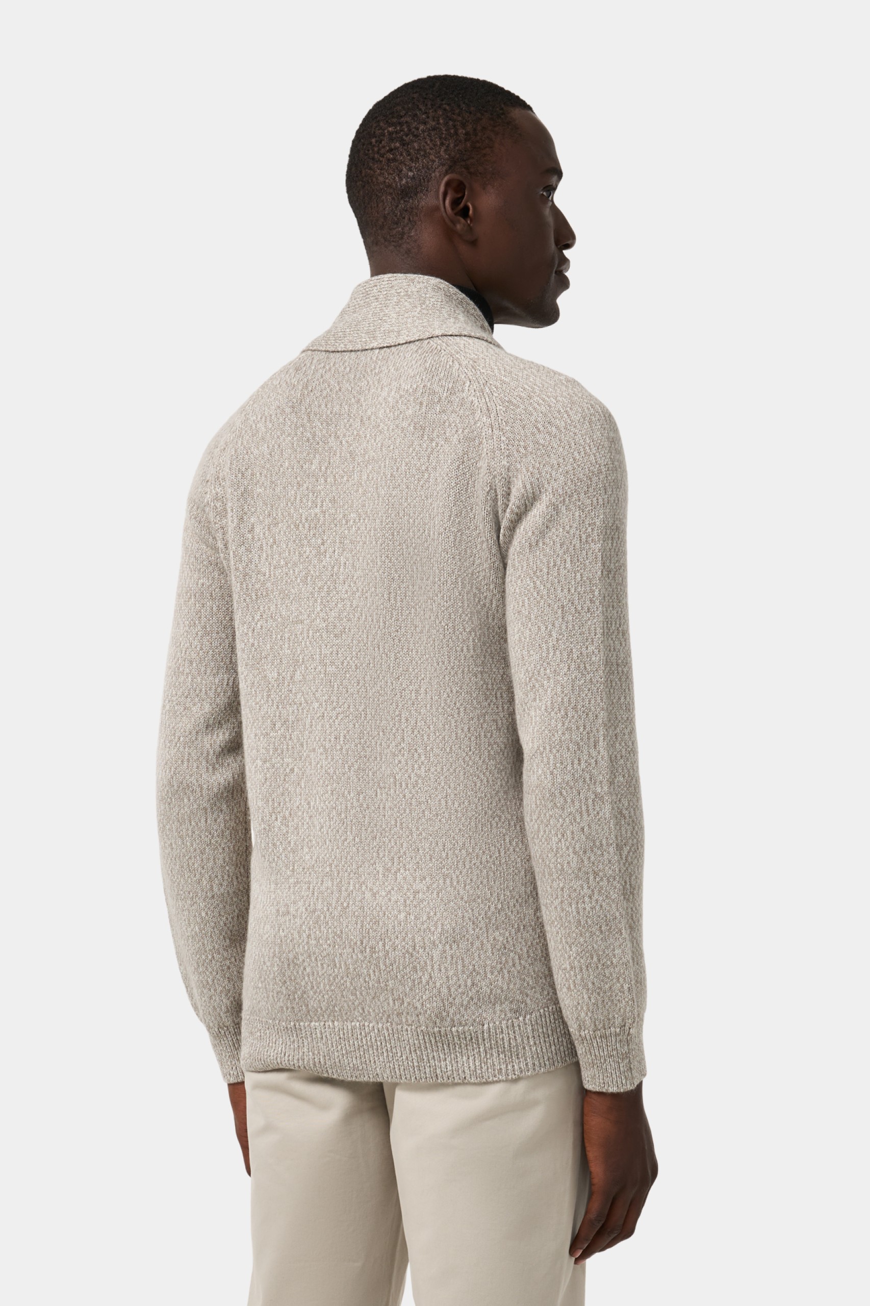 Chaqueta de punto con cuello chal