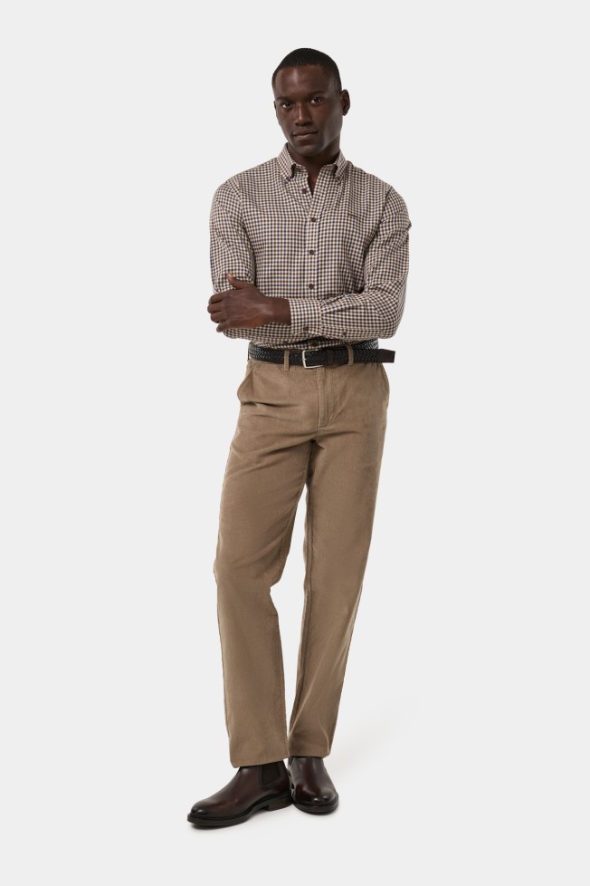 Camisa xadrez slim fit com algodão e lyocell Camisa xadrez slim fit com algodão e lyocell