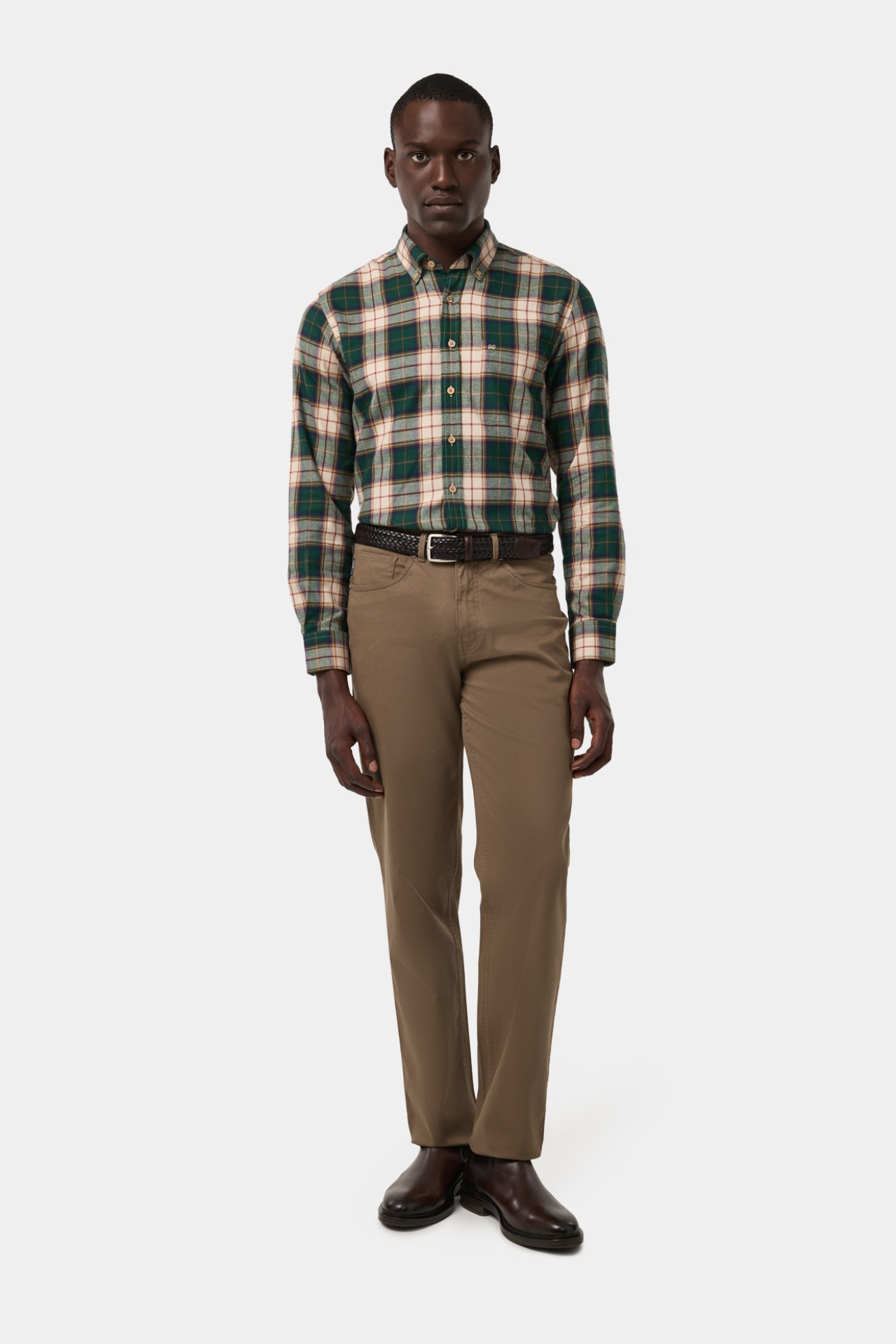 Camisa de cuadros de corte regular