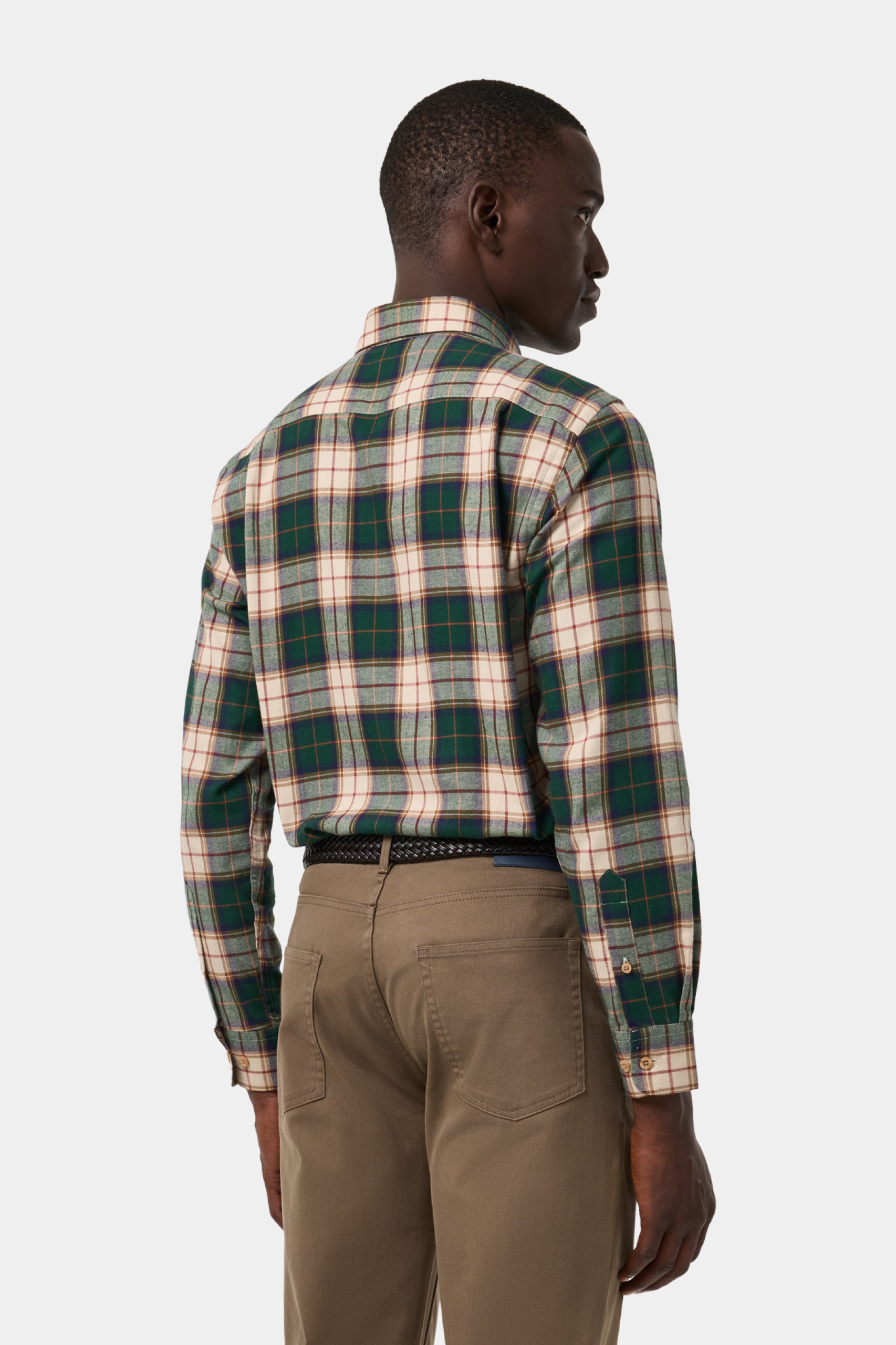 Camisa de franela a cuadros de corte regular