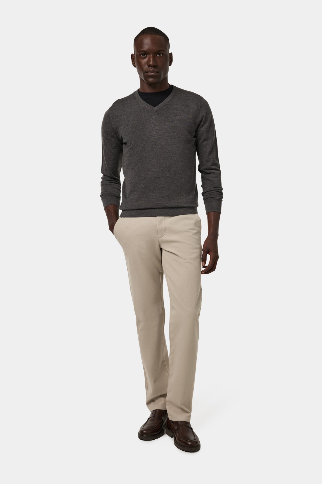 Camisola de malha em l