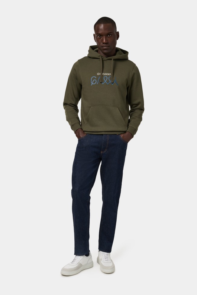 Camisola com capuz em caqui Camisola com capuz em caqui