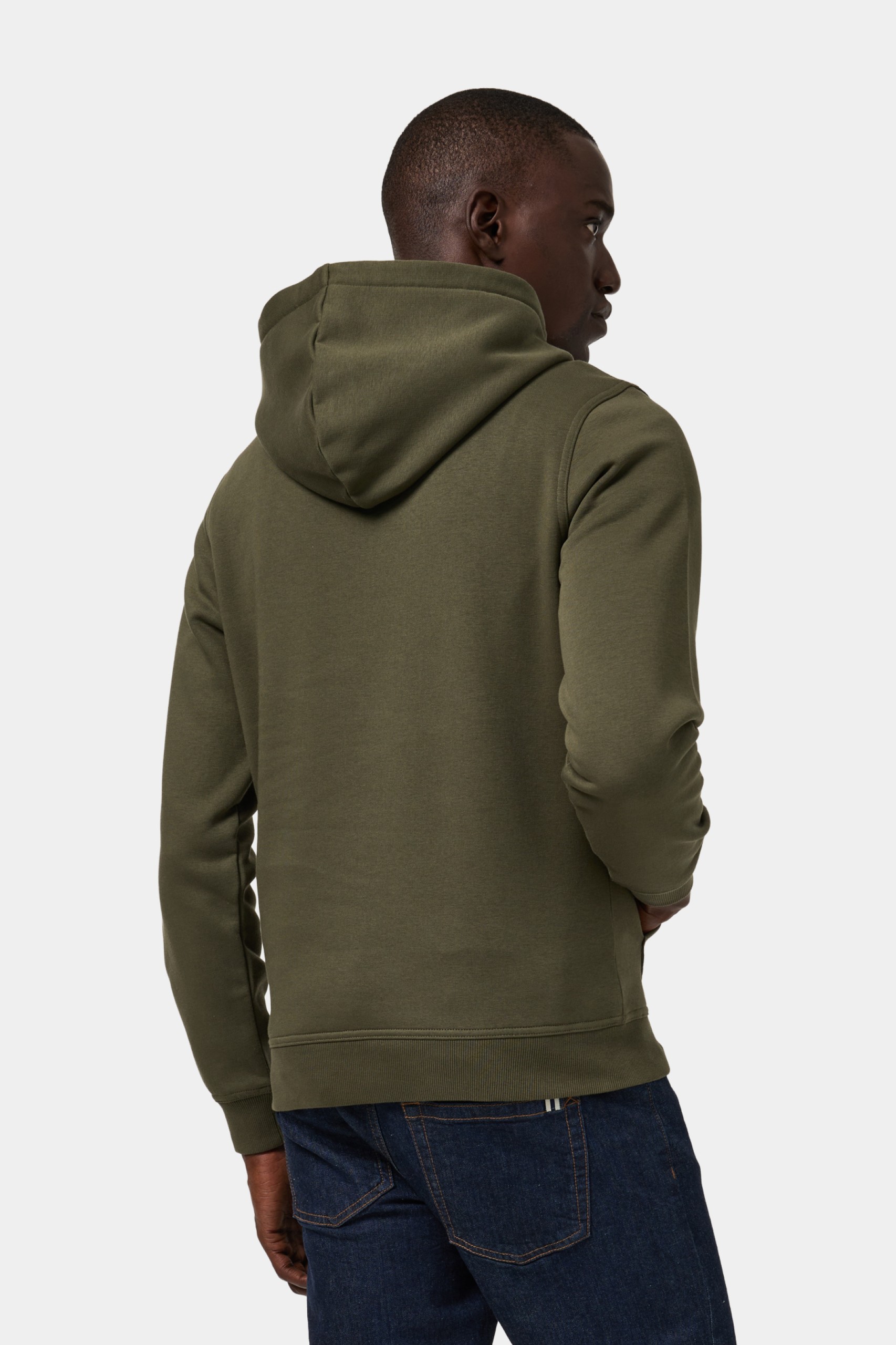 Camisola com capuz em caqui