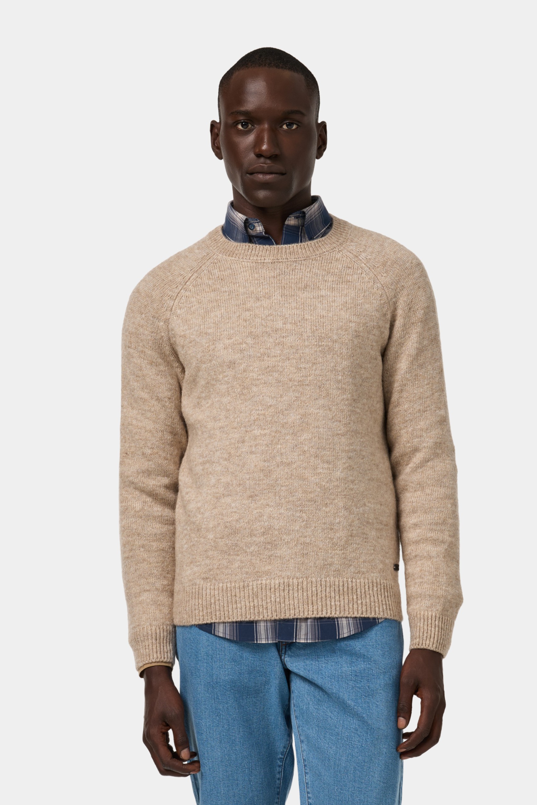 Jersey de punto color beige