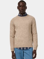 Camisola de malha tricotada em bege