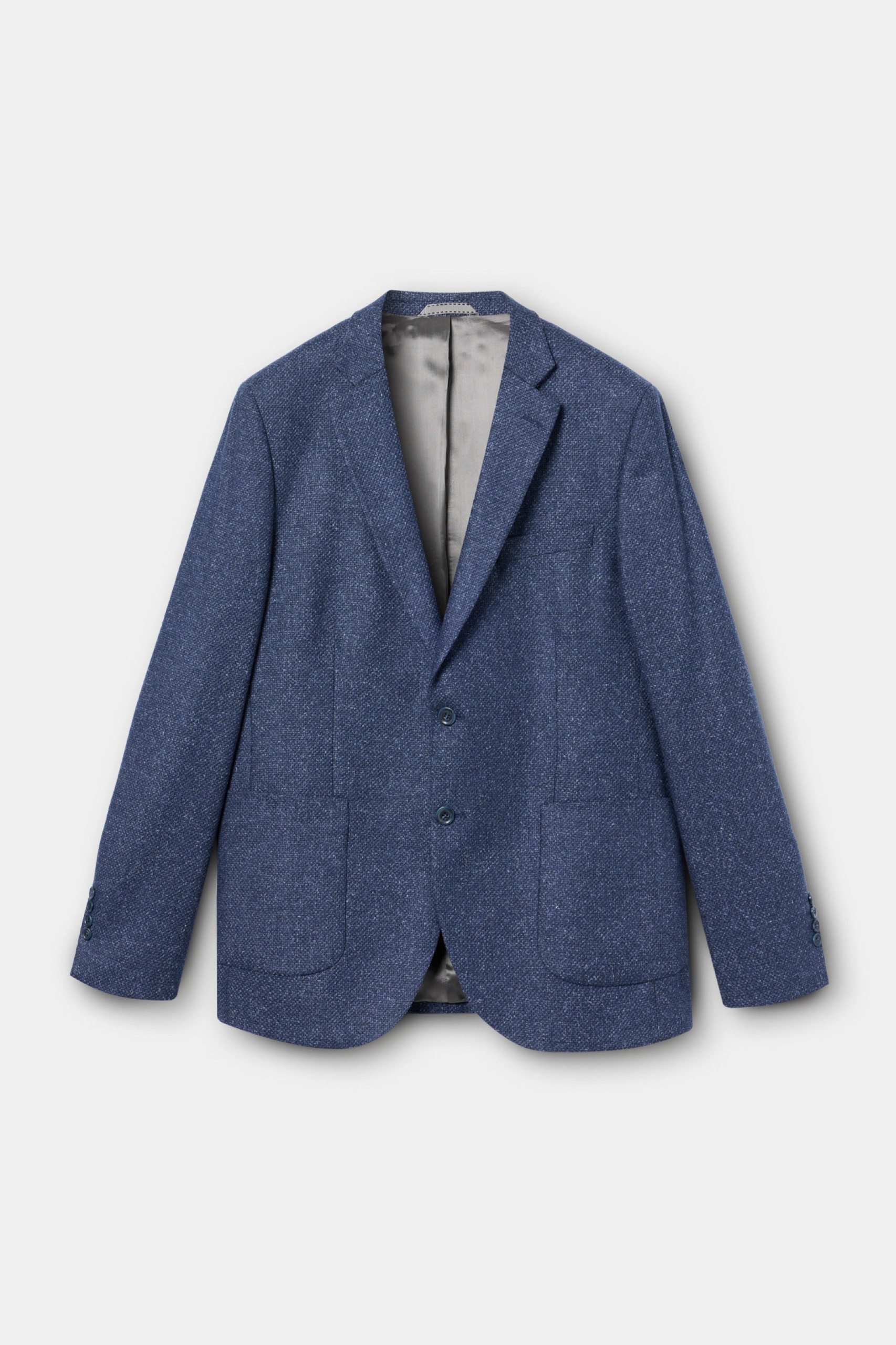 Blazer slim fit de fantasía