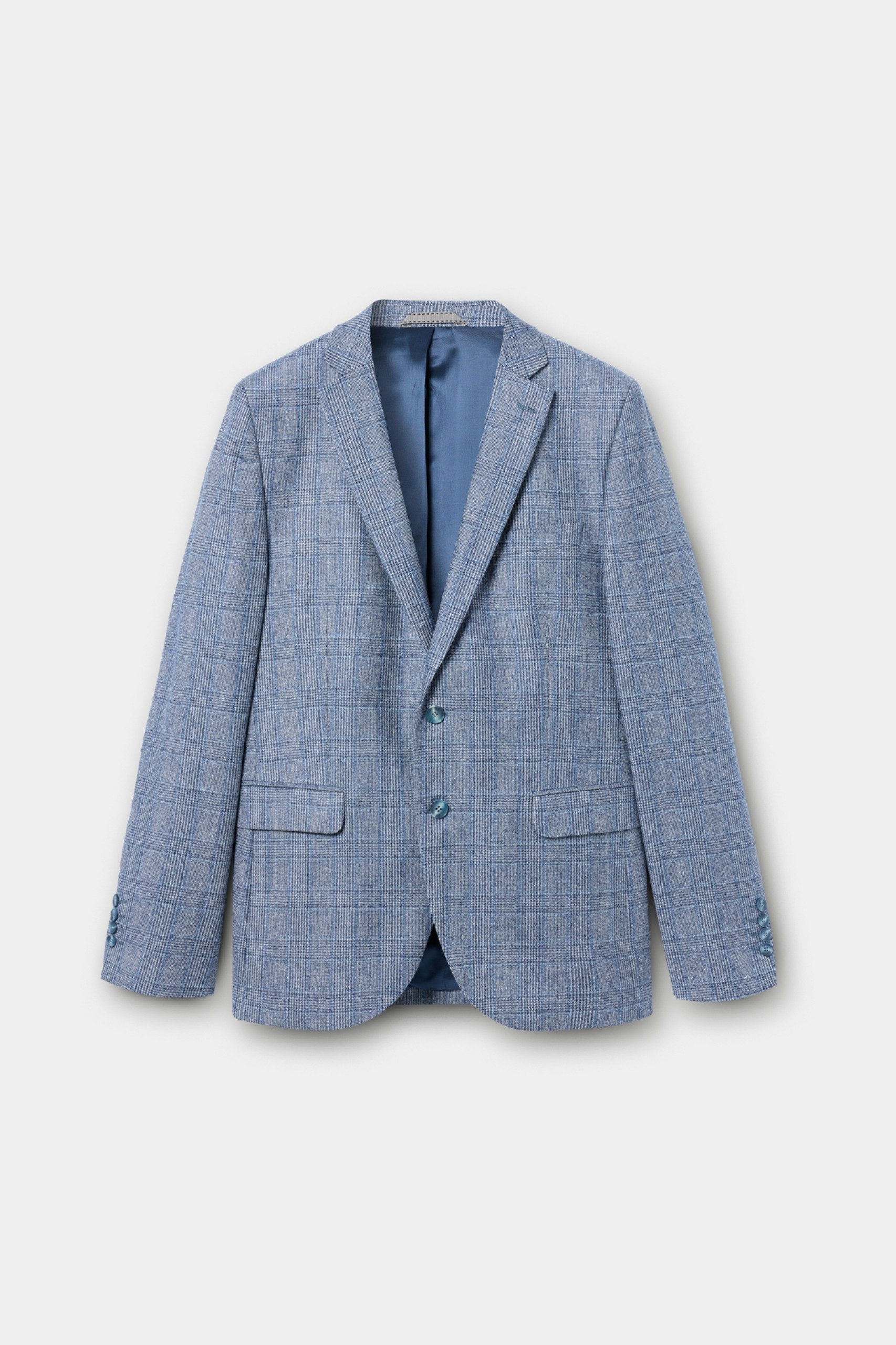 Blazer slim fit a cuadros grandes