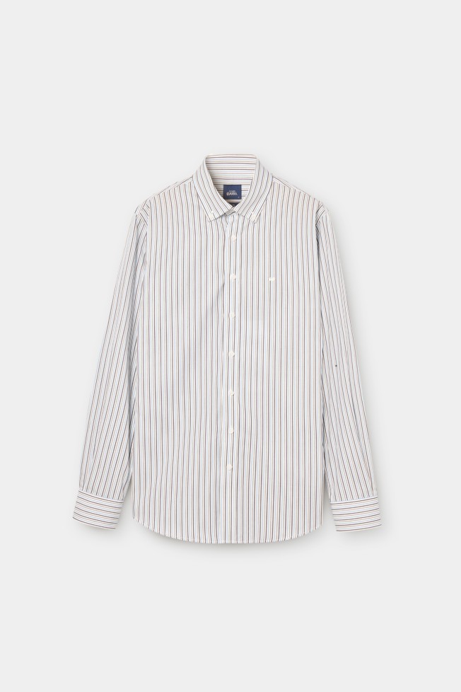 Camisa às riscas slim fit Camisa às riscas slim fit