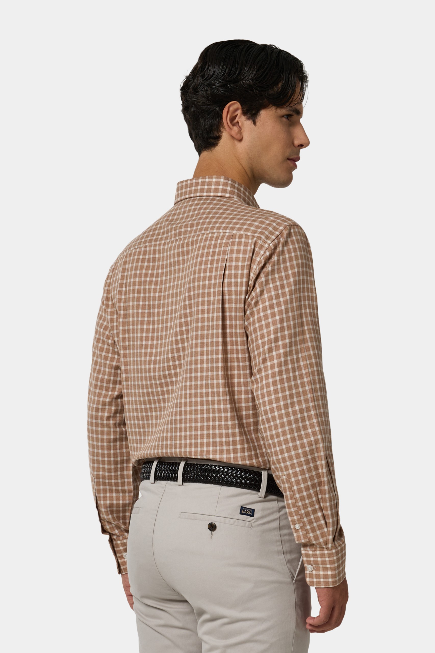 Camisa de cuadros de corte regular en algodón