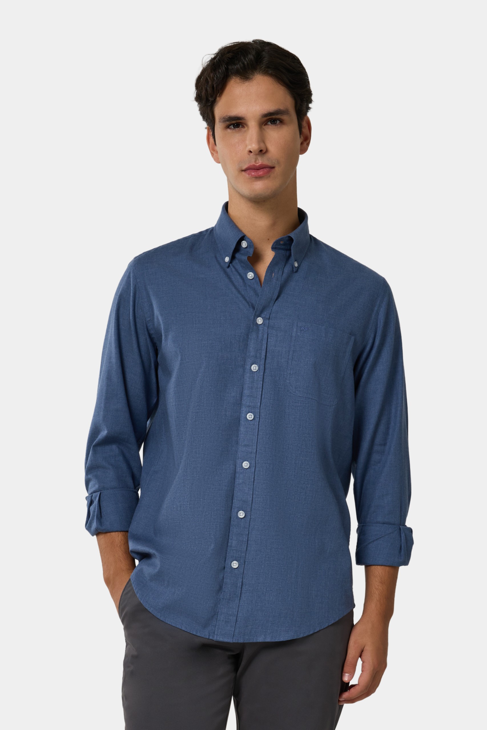 Camisa de corte regular en algodón