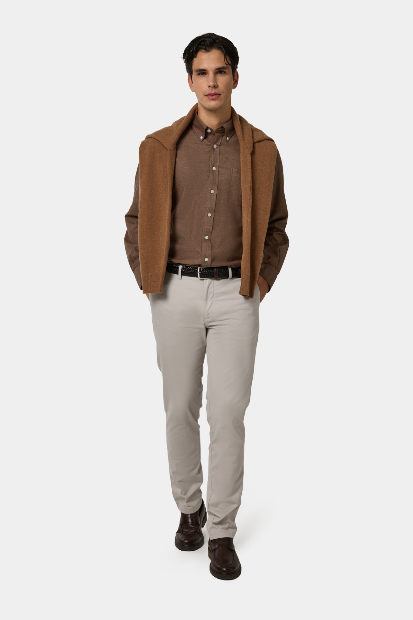 Camisa de corte regular en algodn