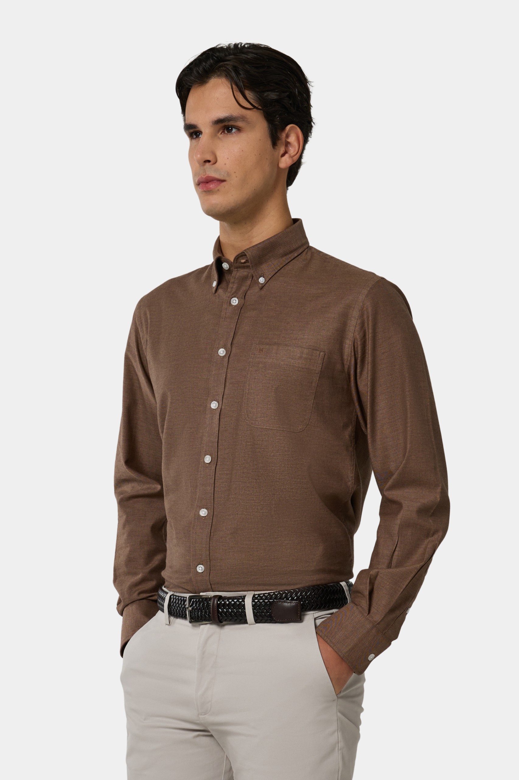 Camisa de corte regular en algodón