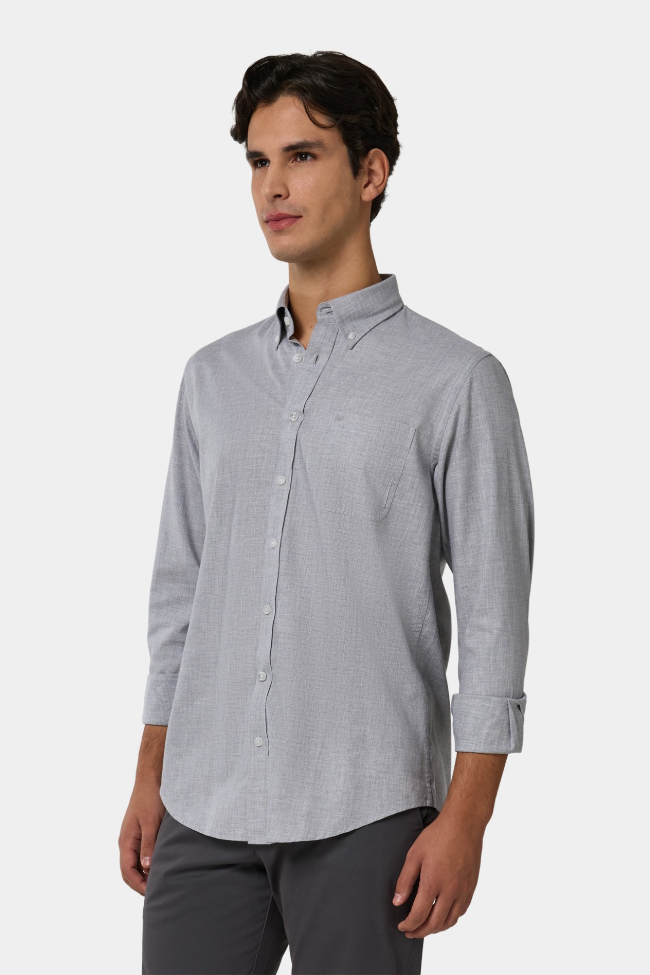 Camisa regular fit em algodo