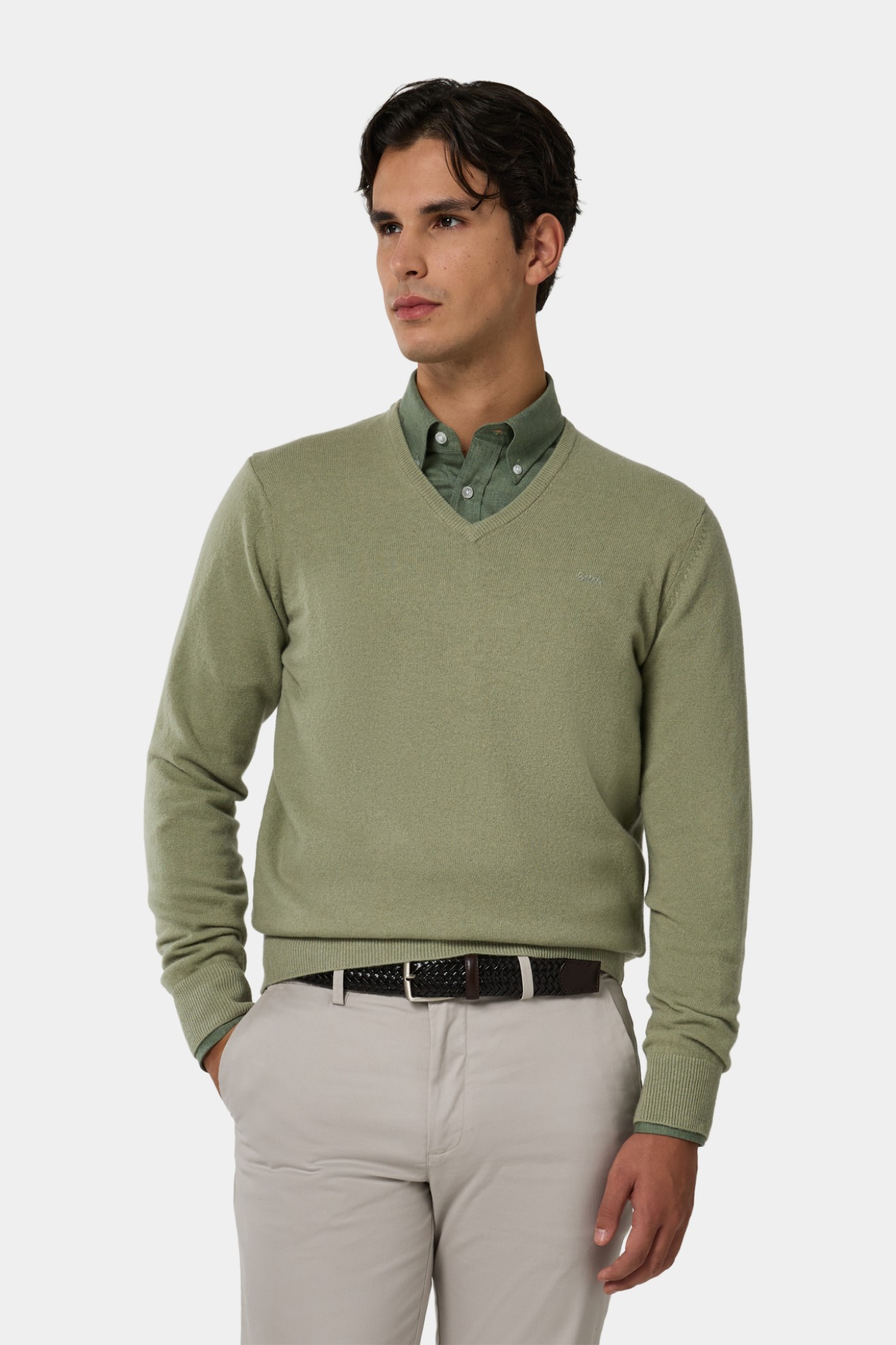 Camisola de malha em l