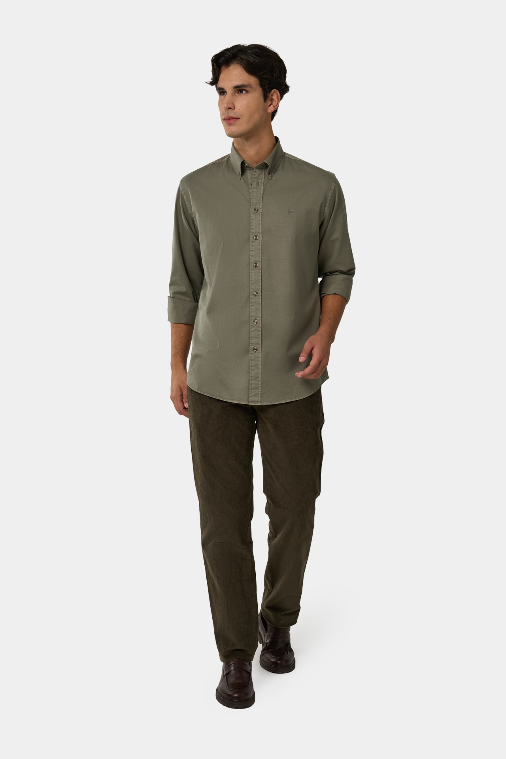 Camisa de corte regular en algodón