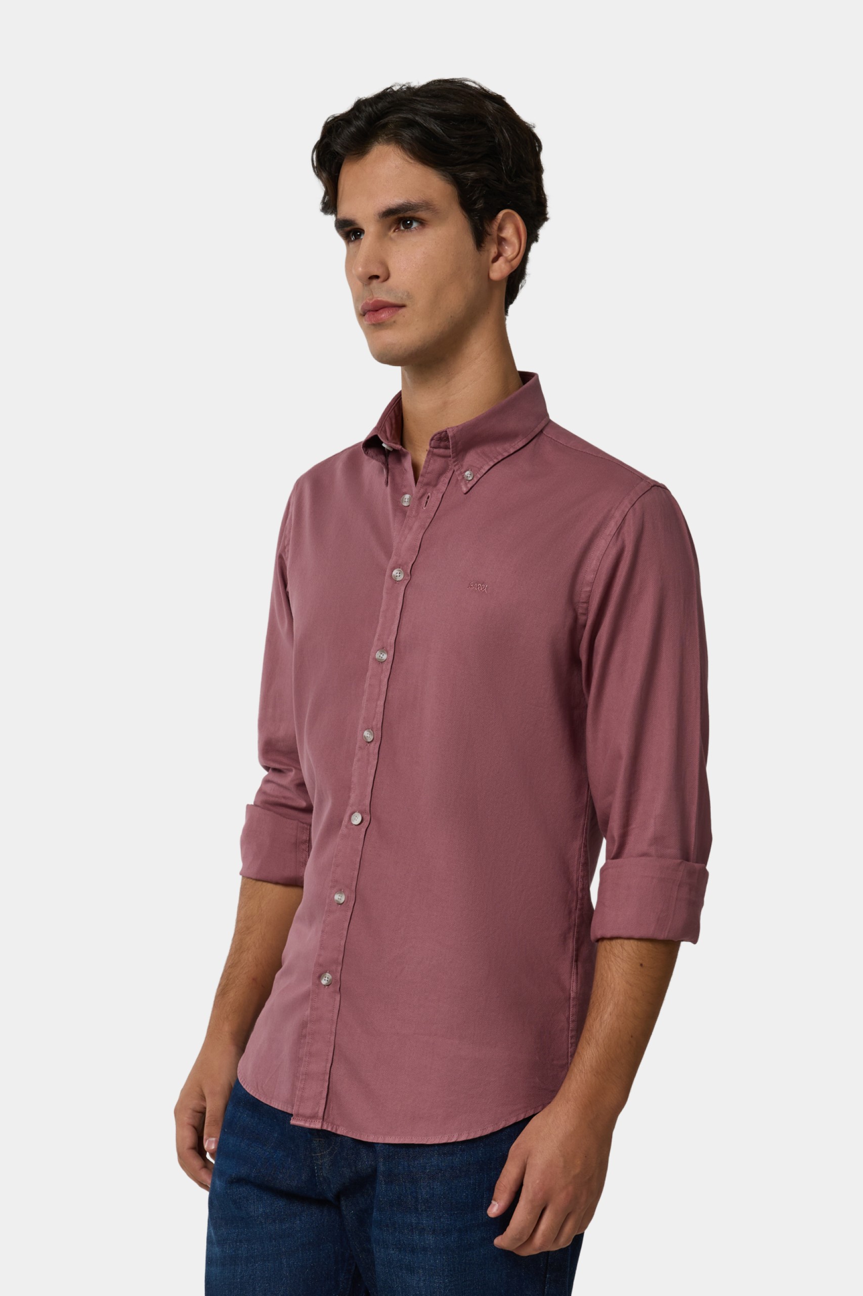 Camisa slim fit de algodón