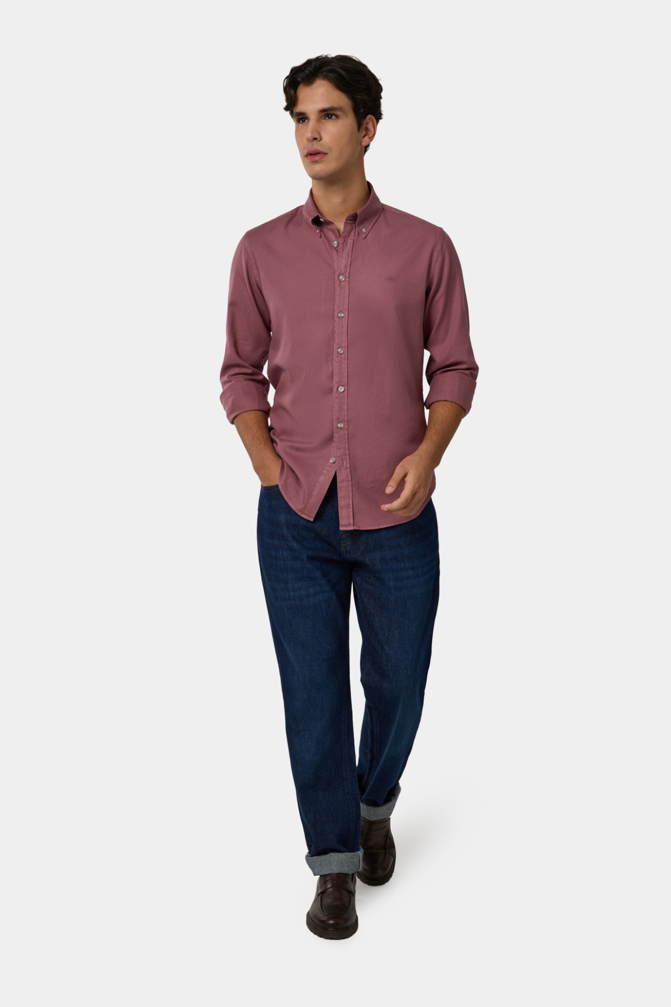 Camisa slim fit de algodn