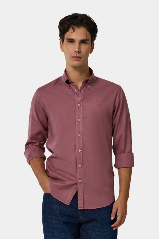 Camisa slim fit em algodão Camisa slim fit em algodão