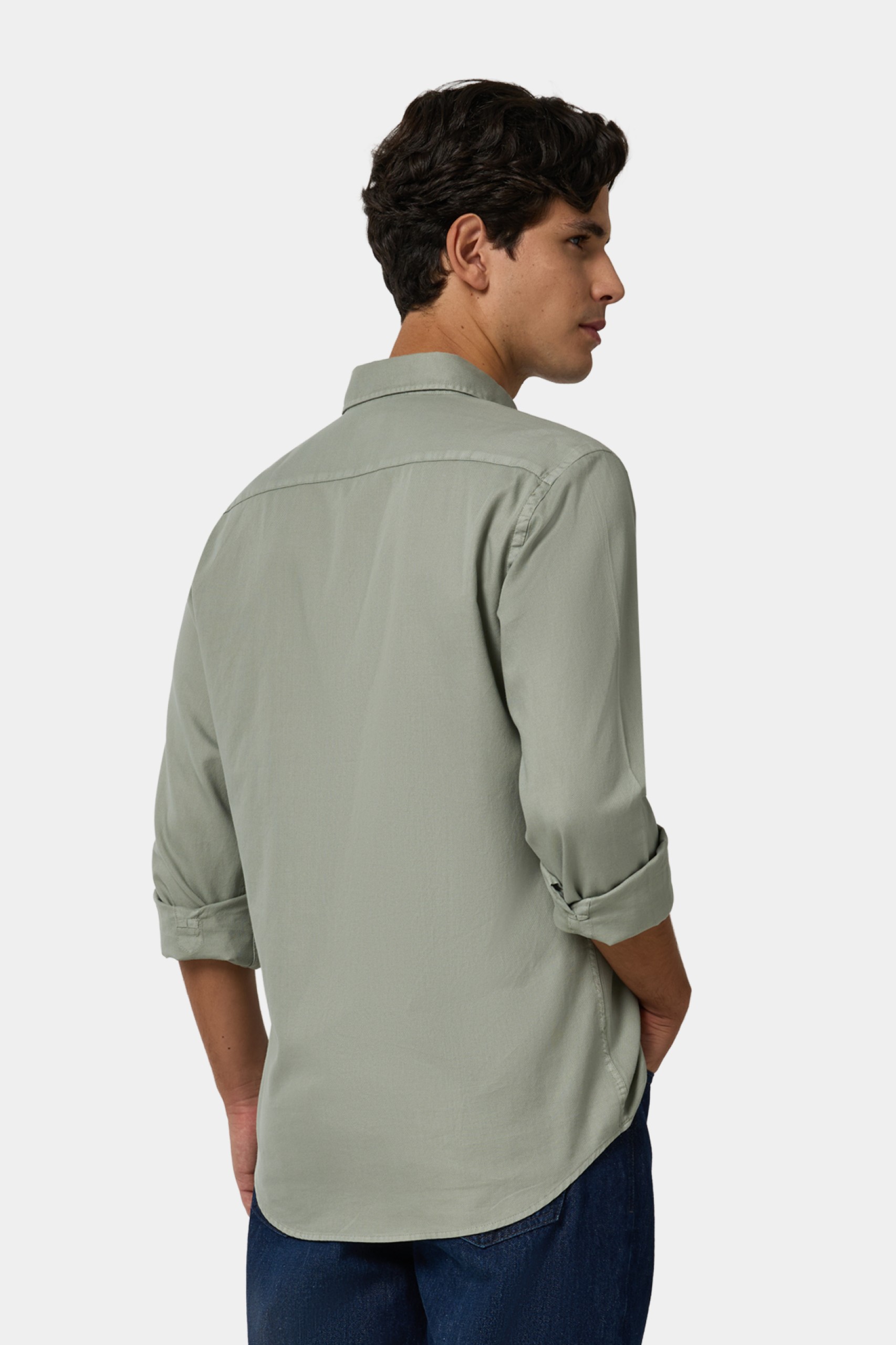 Camisa slim fit de algodón