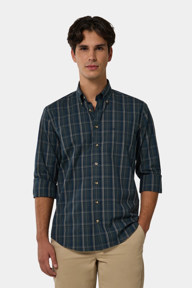 Camisa xadrez popeline regular fit