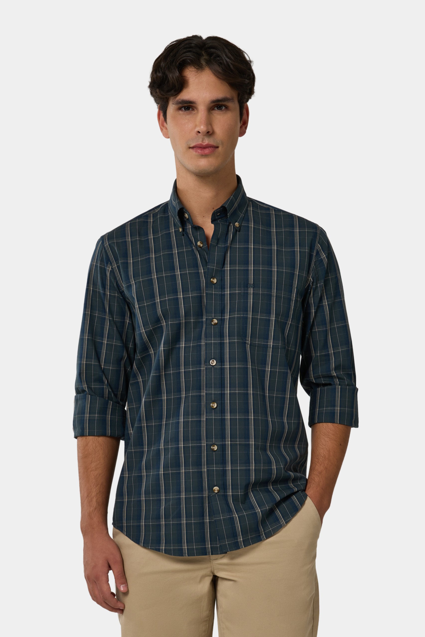 Camisa xadrez popeline regular fit