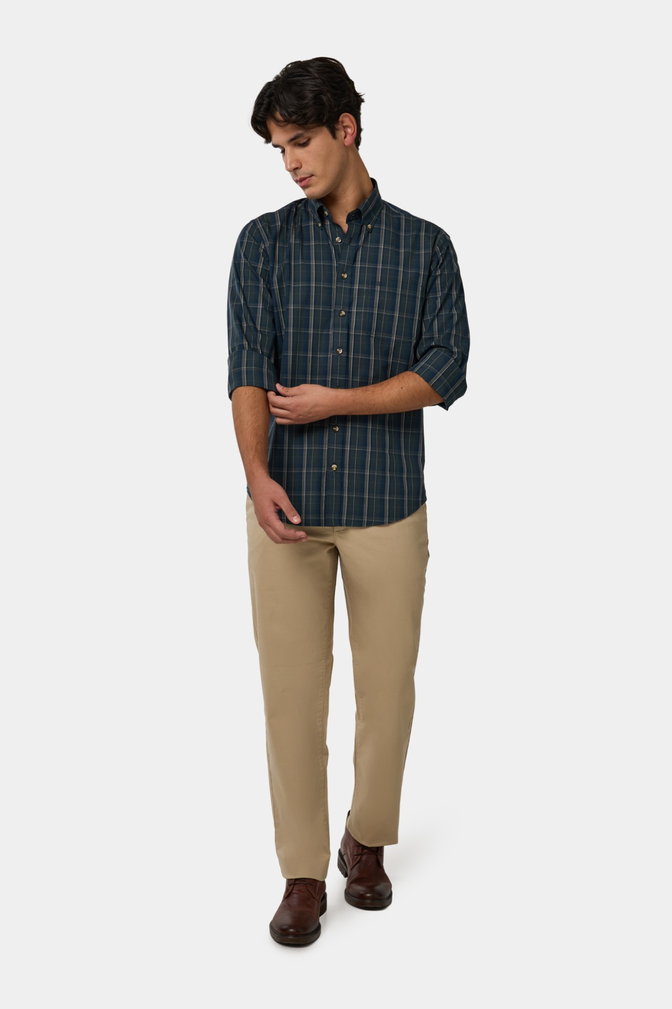 Camisa xadrez popeline regular fit