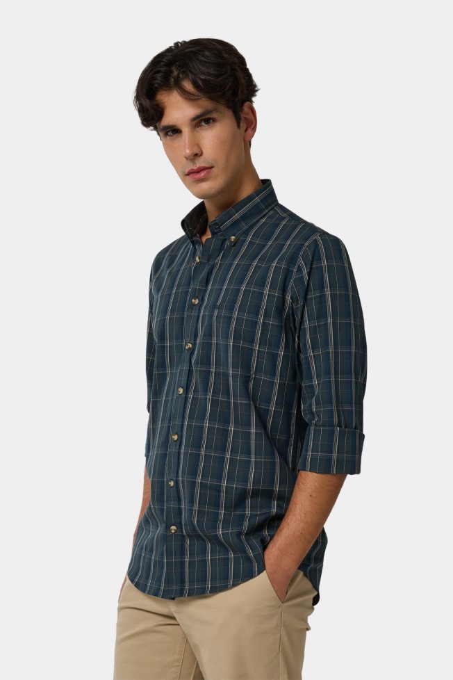 Camisa xadrez popeline regular fit